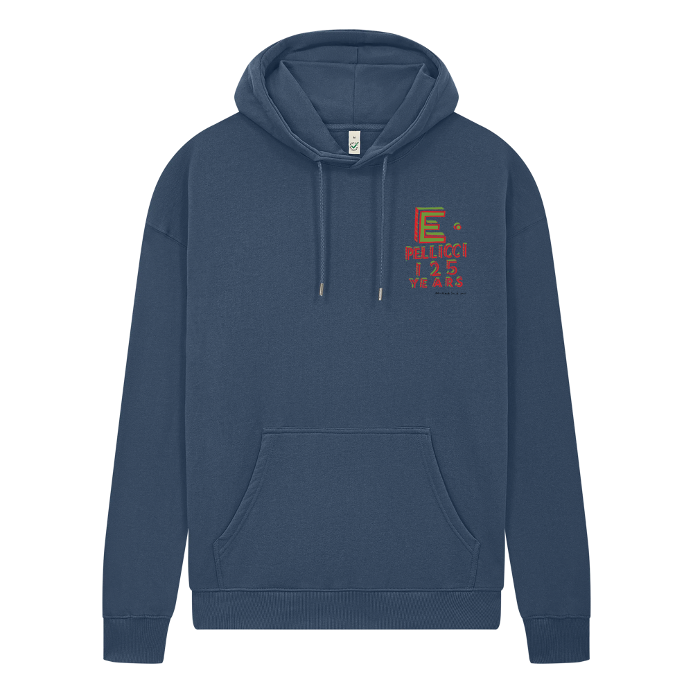 125 YEAR ANNIVERSARY 'E.PELLICCI X BOB AND ROBERTA SMITH' HOODIE – NAVY