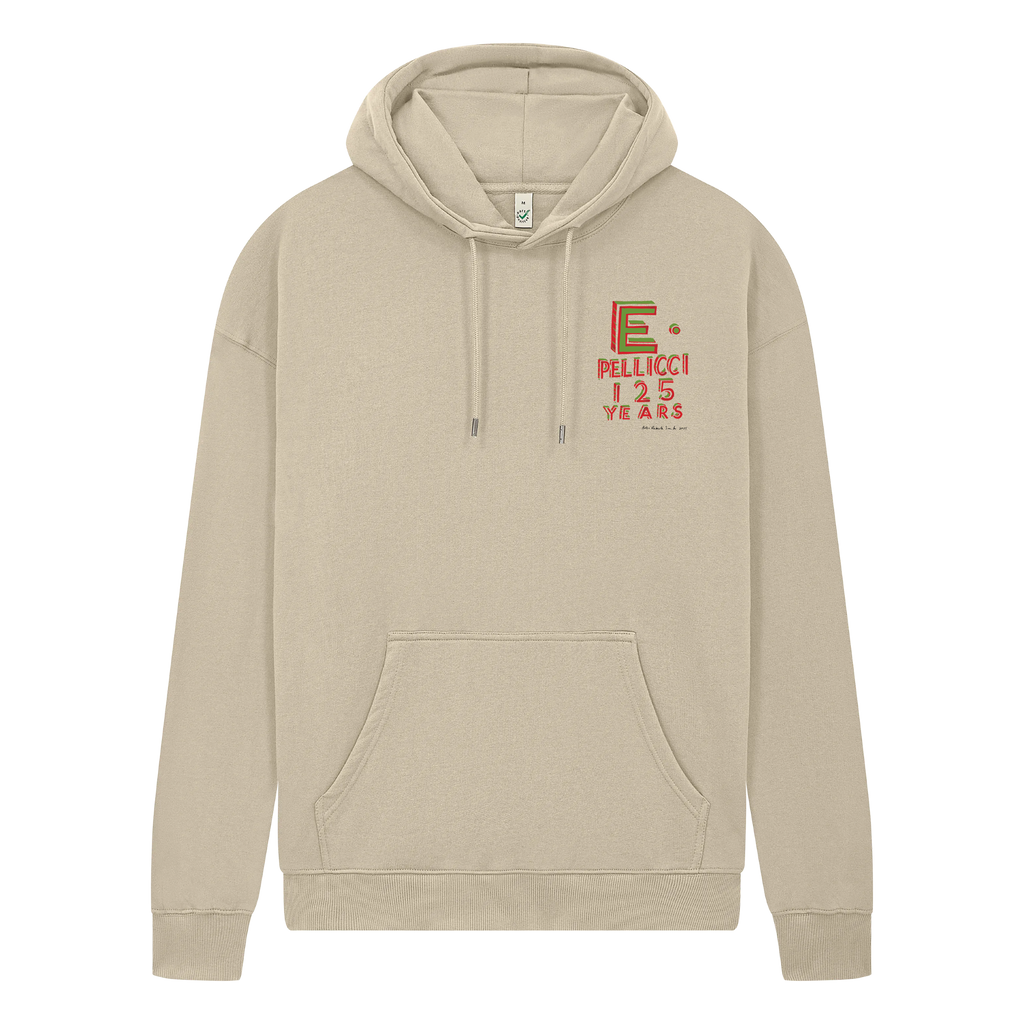 125 YEAR ANNIVERSARY 'E.PELLICCI X BOB AND ROBERTA SMITH' HOODIE – STONE